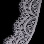 Кружево эластичное (стрейч) 60 мм / 3 метра, C154 светло-серый