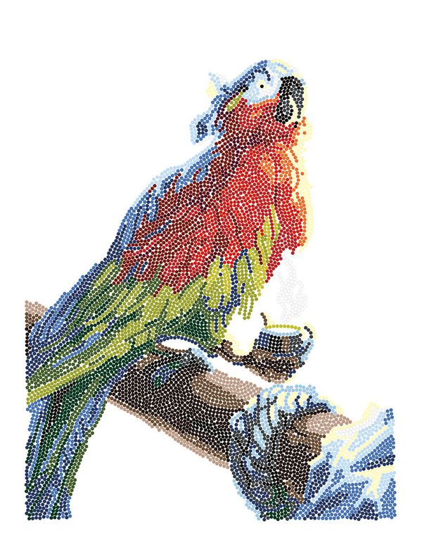 Алмазная (кристальная) мозаика Фрея, на подрамнике Попугай Флинта, 30х40 см