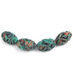 Бусины декоративные, 33х20 мм, упак., 4 шт, Астра /TOS/