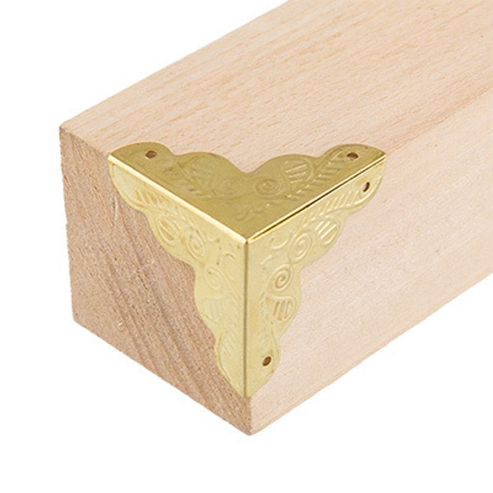 Уголок для шкатулок 2.5х2.5 см, 20 шт, 01 золото, Mr.Carving