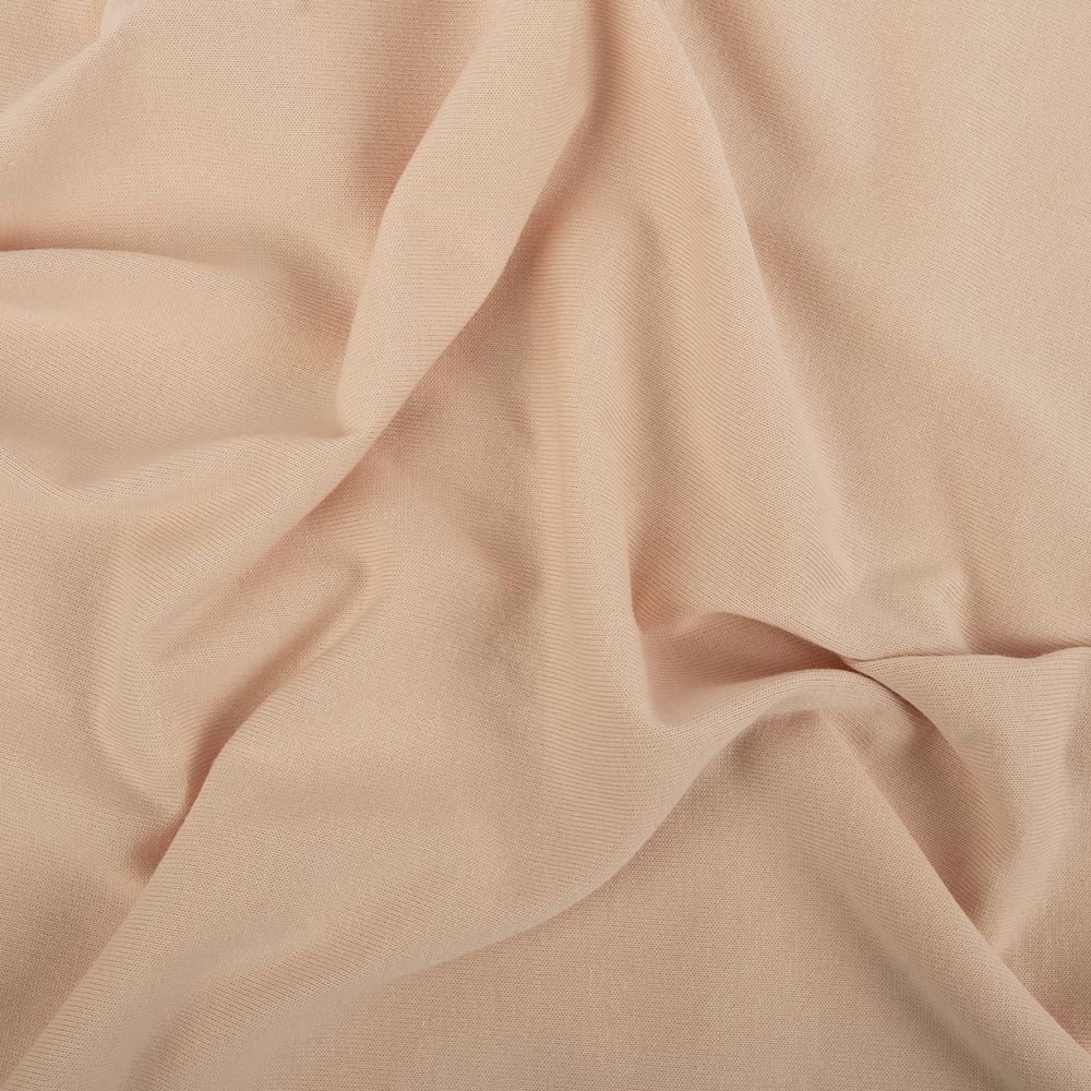 Трикотаж кукольный отрез 50х155 см, 225 г/м², 03 розовый/кремовый, Peppy DTF-01