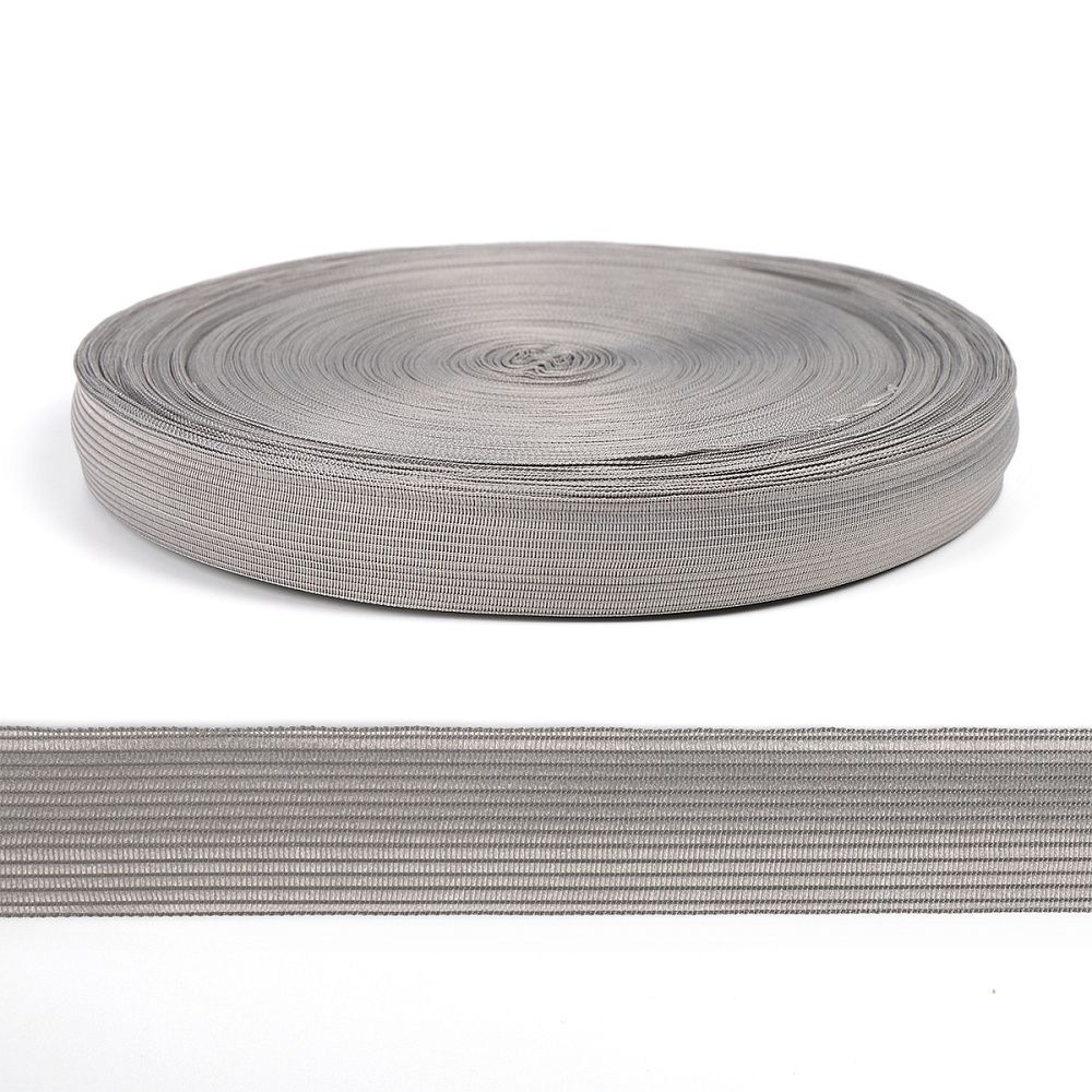 Тесьма (лента) окантовочная 22 мм / 100 метров, вязаная, 4С-516/22с24 цв.157 св.серый