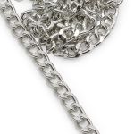 Цепь алюминиевая 8,2х6 мм, 10 м, никель