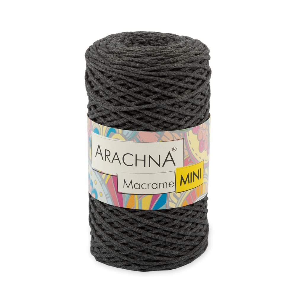 Пряжа Arachna Macrame Mini / уп.4 мот. по 250г, 200 м, 43 т.серый