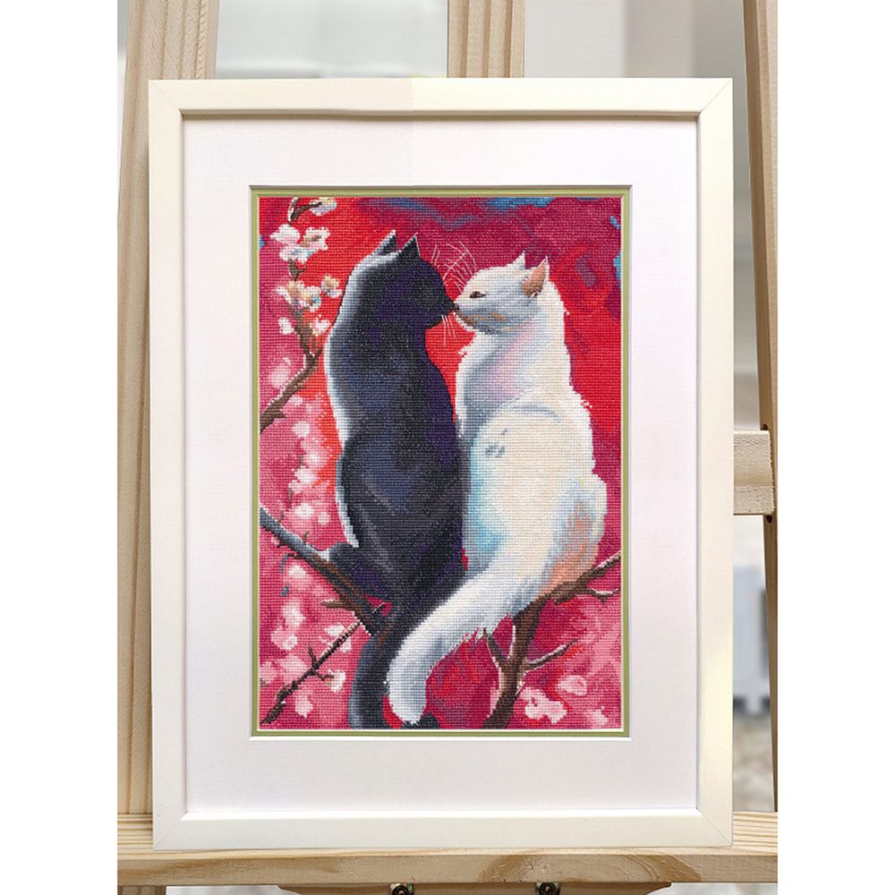 Набор для вышивания нитками Овен, Пушистая романтика 20х30см