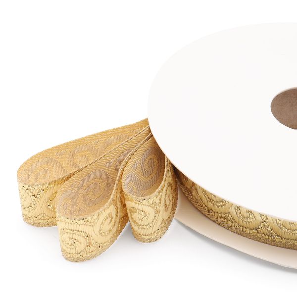 Тесьма металлизированная Спираль 16мм / 10м (золото), 16061