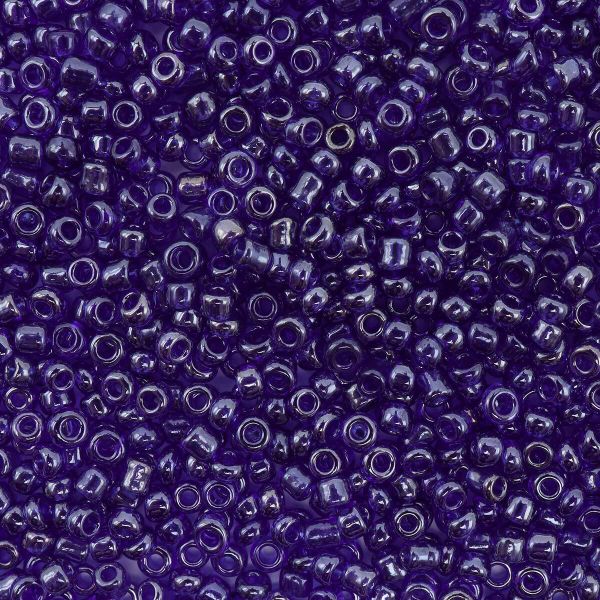 Бисер Astra&Craft 11/0 (2.1 мм), 200 г (10х20 г), цв. 108 синий/прозрачный, глянцевый