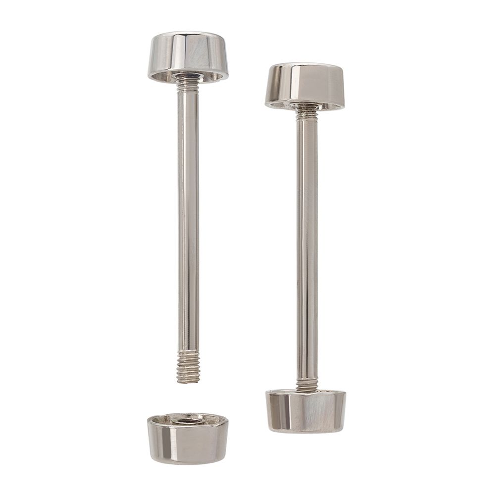 Шпилька для сумки 32/10 мм с таблеткой ⌀10 мм, металл, никель, 10 шт