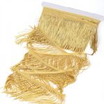 Бахрома отделочная широкая 150.0 мм / 4.5 метра, цв.золото