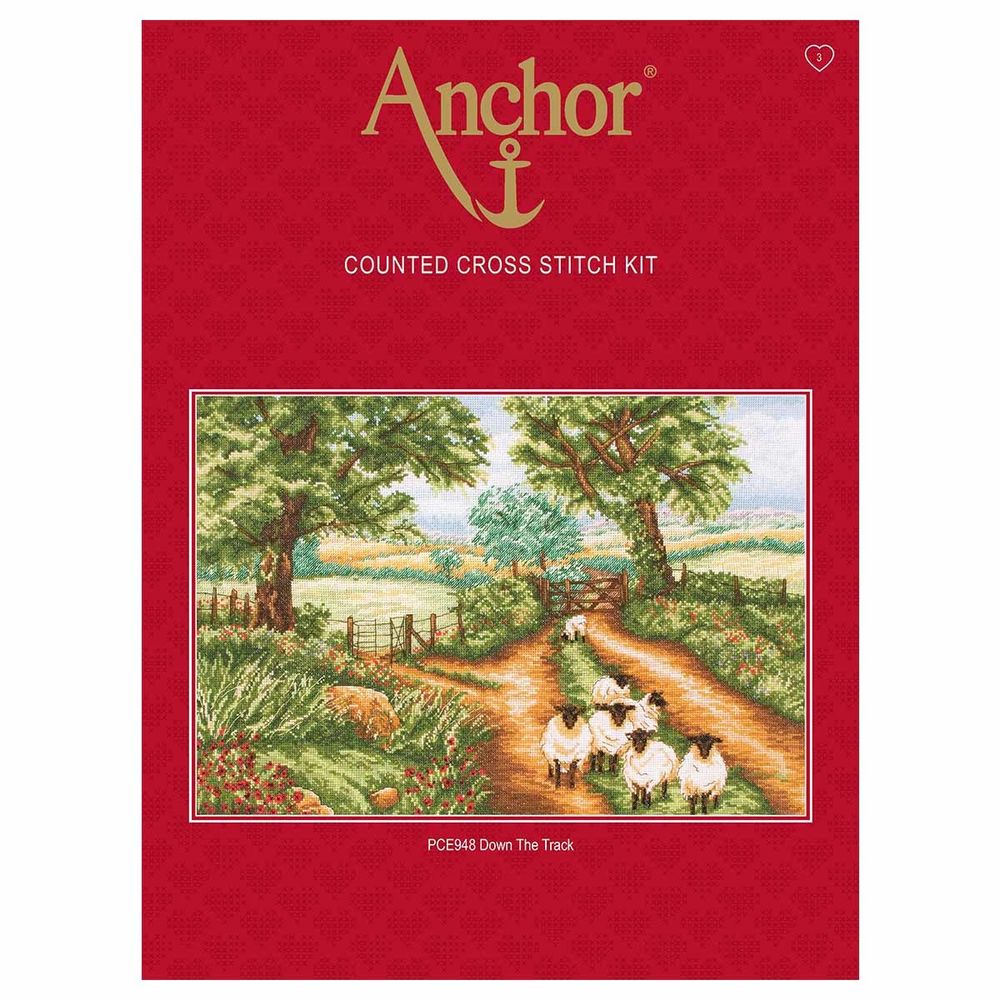 Набор для вышивания нитками Anchor, Вниз по дороге 29х42 см