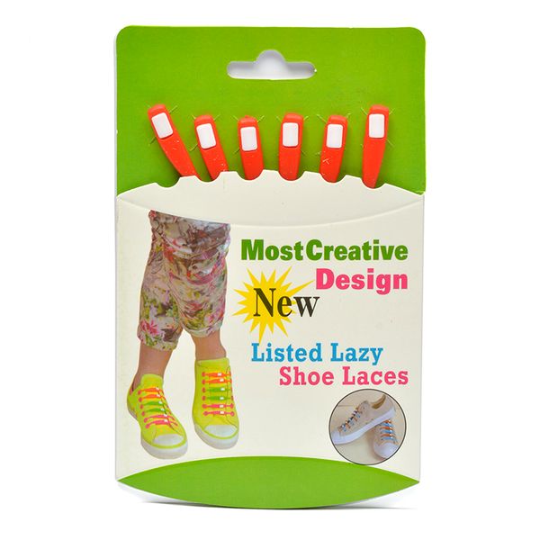 Шнурки силиконовые красный уп. 6 шт