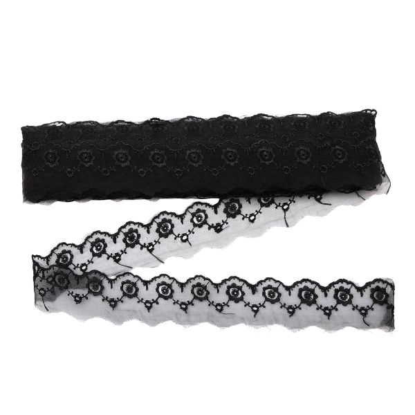 Кружево капроновое 36 мм / 13.71м, цв.черный