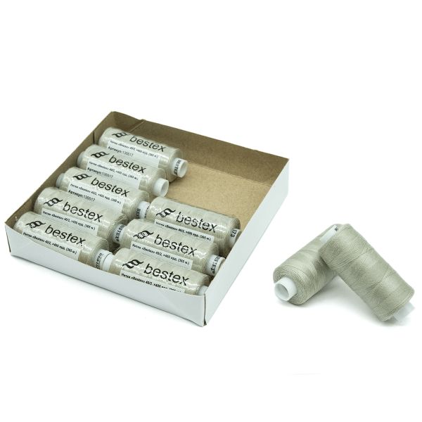 Нитки швейные бытовые Bestex 40/2, 365 м (400 ярд) / 10 кат., 173 светло-серый