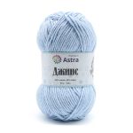 Пряжа Astra Premium (Астра Премиум) Джинс, (Jeans) / уп.4 мот. по 50 г, 135 м, 517 ледяной голубой