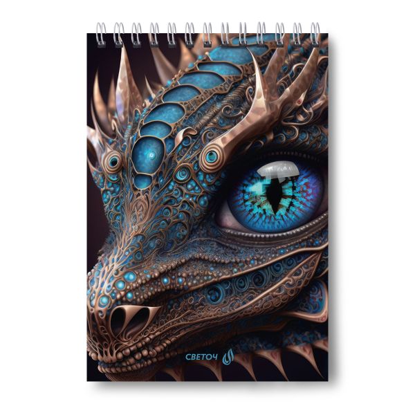 Блокнот на гребне, выборочный лак, A5 80 л., 4 шт, клетка, Взгляд 01240, Светоч Б127