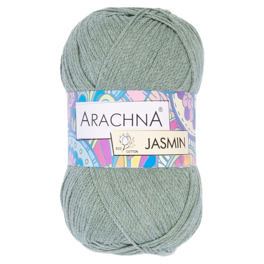 Пряжа Arachna Jasmin / уп.5 мот. по 100г, 250м, 133 св.хаки