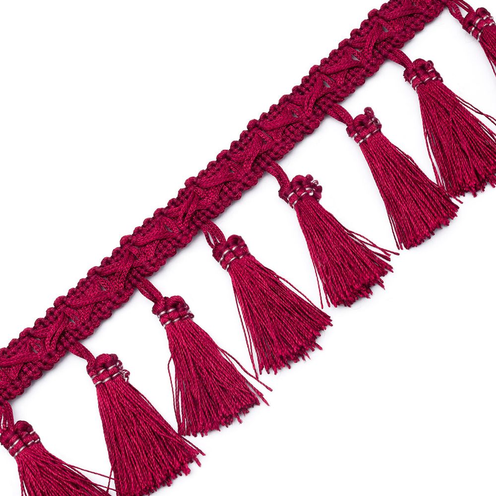 Бахрома отделочная 70.0 мм / 10 метров, с кистями 274 бордо