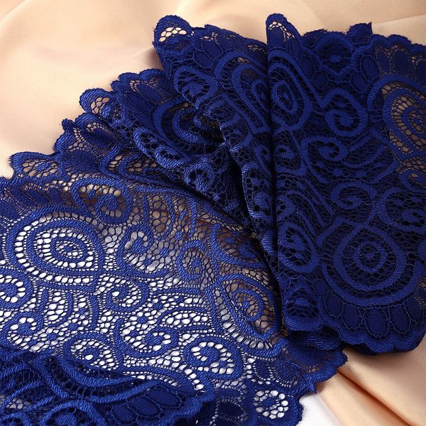 Кружево бельевое эластичное 180 мм / 3 м, TBY.L1351, цв.L1832 синий, Kruzhevo