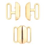 Застежки для купальника (бикини) металл 15.0 мм, золото, МВ_2235, 6 шт