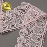 Кружево гипюр (плетёное) 70 мм, диз. 110, цв.17 розовый, уп. 9 м, Kruzhevo