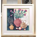 Набор для вышивания нитками Овен, Осенние мотивы -2 20х20см