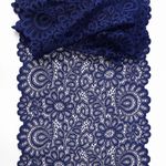 Кружево бельевое эластичное 205 мм / 25 м, TBY.YSTL00839, цв.L1832 синий, Kruzhevo