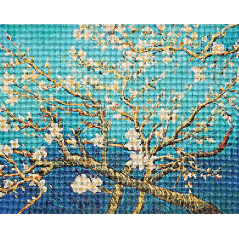 Алмазная (кристальная) мозаика Cristyle Cr450210, Цветущие ветки миндаля Ван Гог, 40х50см