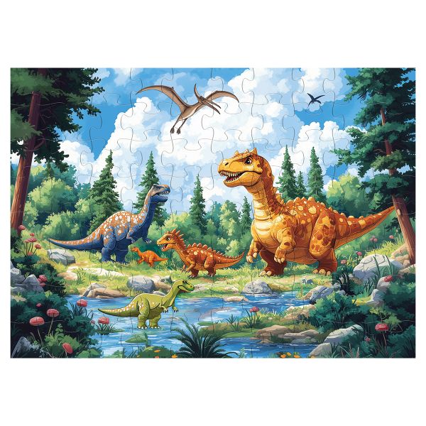 Пазл 80 элементов, PZL-80/02 Долина динозавров, Фрея