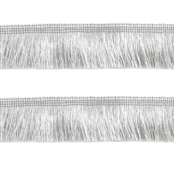 Бахрома отделочная 38.0 мм / 25 метров, металлизированная, цв.серебро