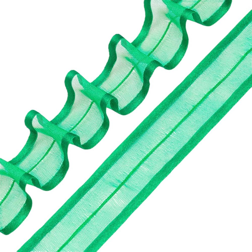 Лента капроновая (органза) для сборки бантов 20 мм, 25м HRPL-1021 (HS-1106 изумрудный)