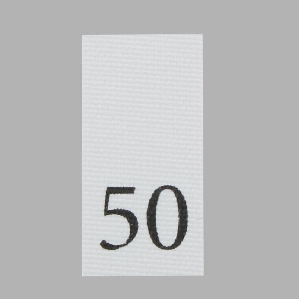 Этикетка-размерник, белый, 10х20 мм, 100 шт, 50