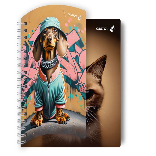 Тетрадь ученическая общая с двойной обложкой, A5 96 л. на гребне 65 г/м², белизна 100 %, 4 шт, клетка, 01210 МИКС - Супер - ассорти, Светоч Т118