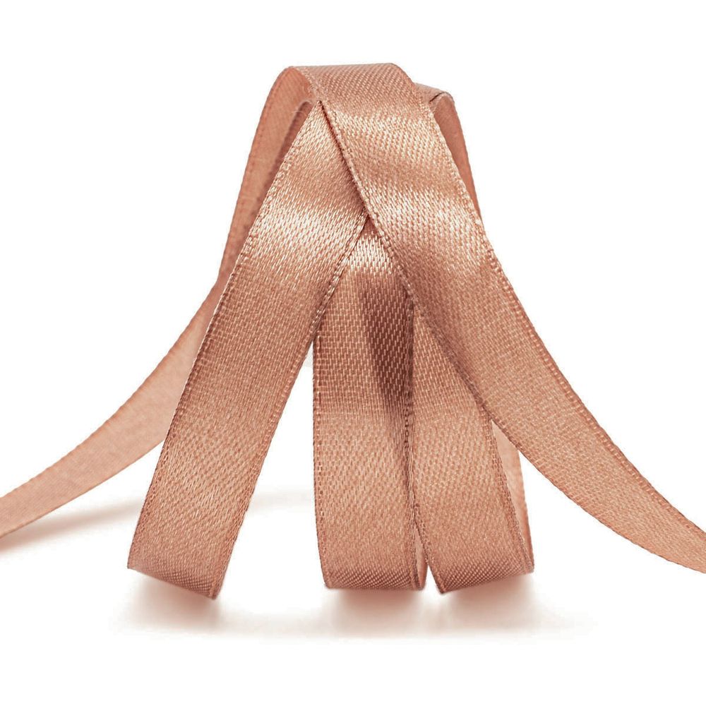 Лента атласная 1-сторонняя 12.0 мм / 22.86±1 метров, 066 розово-бежевый, Globus