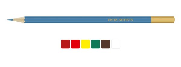 Карандаш акварельный набор заточенный 8х6 цв, 03 Шиповник, Vista-Artista Extra Fine VWPB-06 Ботаника
