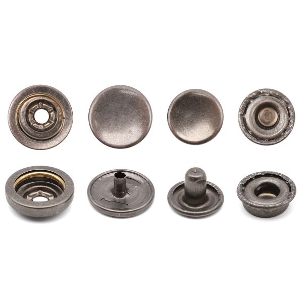 Кнопка Дельта (O-образная) ⌀15/15 мм, ≈720 шт, МЕТАЛЛ, чер.никель, NEW STAR