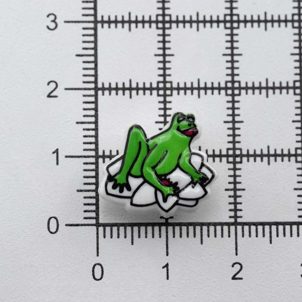 Пуговицы детские Лягушка (094 зеленый) QN642-W2, 72 шт