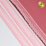 Кружево эластичное (стрейч) 25 мм, 8028, цв.F134 розовый уп.50м, Kruzhevo