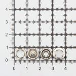 Кнопка рубашечная (джерси) жемчужинка ⌀9.5 мм, ≈72 шт, МЕТАЛЛ, акрил, белый/никель, NEW STAR