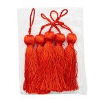 Кисти шторные 70.0 мм, вискоза, цв.270 красный, 5 шт