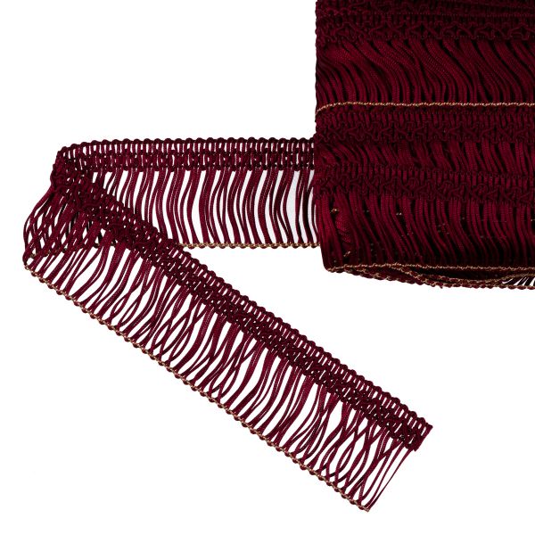 Бахрома отделочная 35.0 мм / 16 метров, 274 бордовый, Gamma А-08