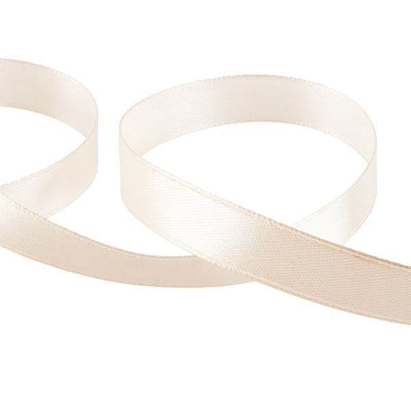 Лента атласная 1-сторонняя 12.0 мм / 10 шт по 5.4 метра, №1261 св. молочно-бежевый, Gamma, AL-12P