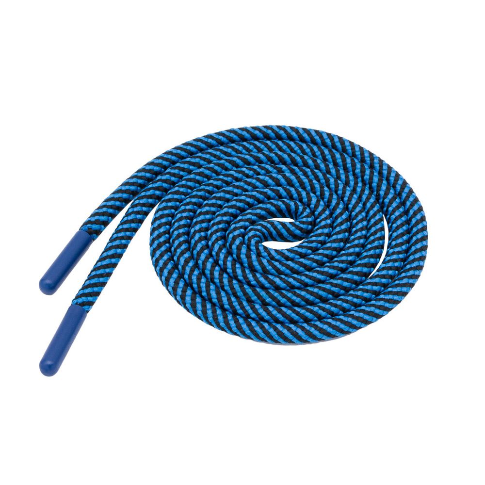 Шнурок круглый двухцветный ⌀5.0 мм / 135см, 1 шт, 21 голубой/черный, 3AR2803