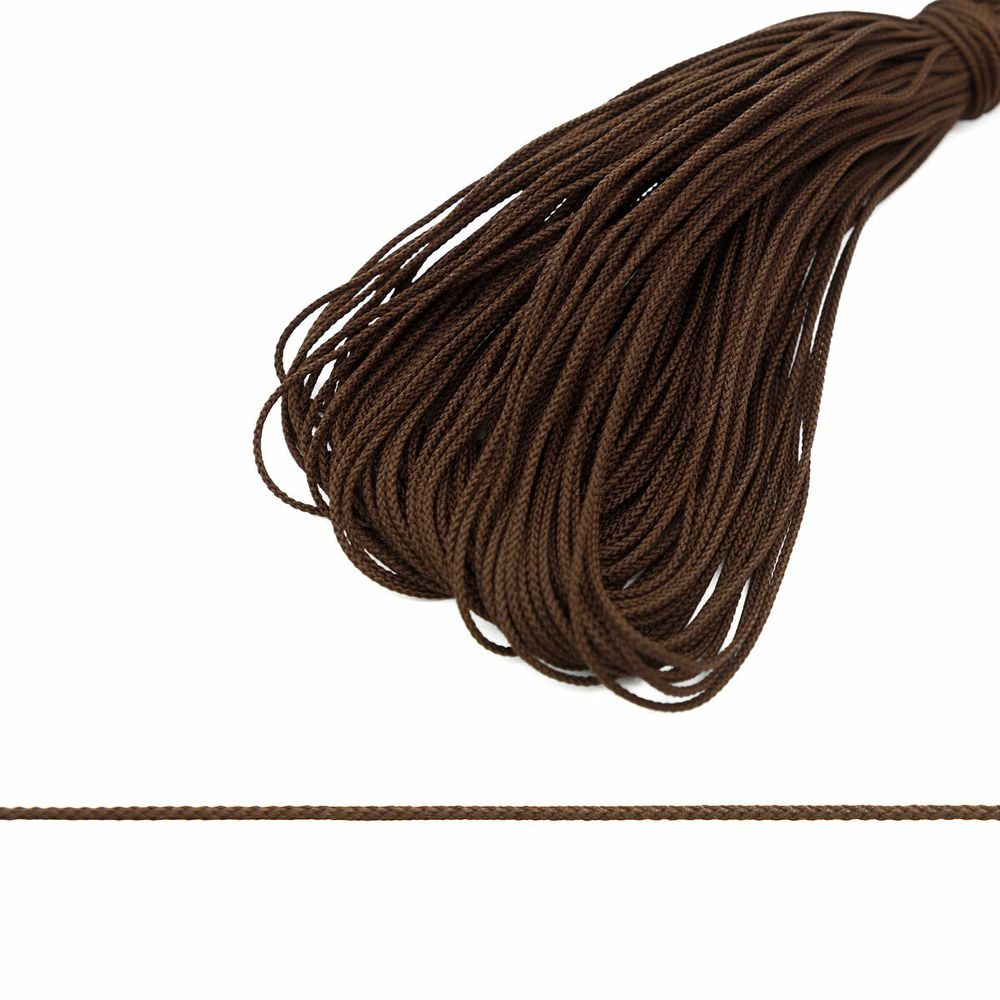 Шнур плетеный 1.5 мм / 100 метров, 007 коричневый