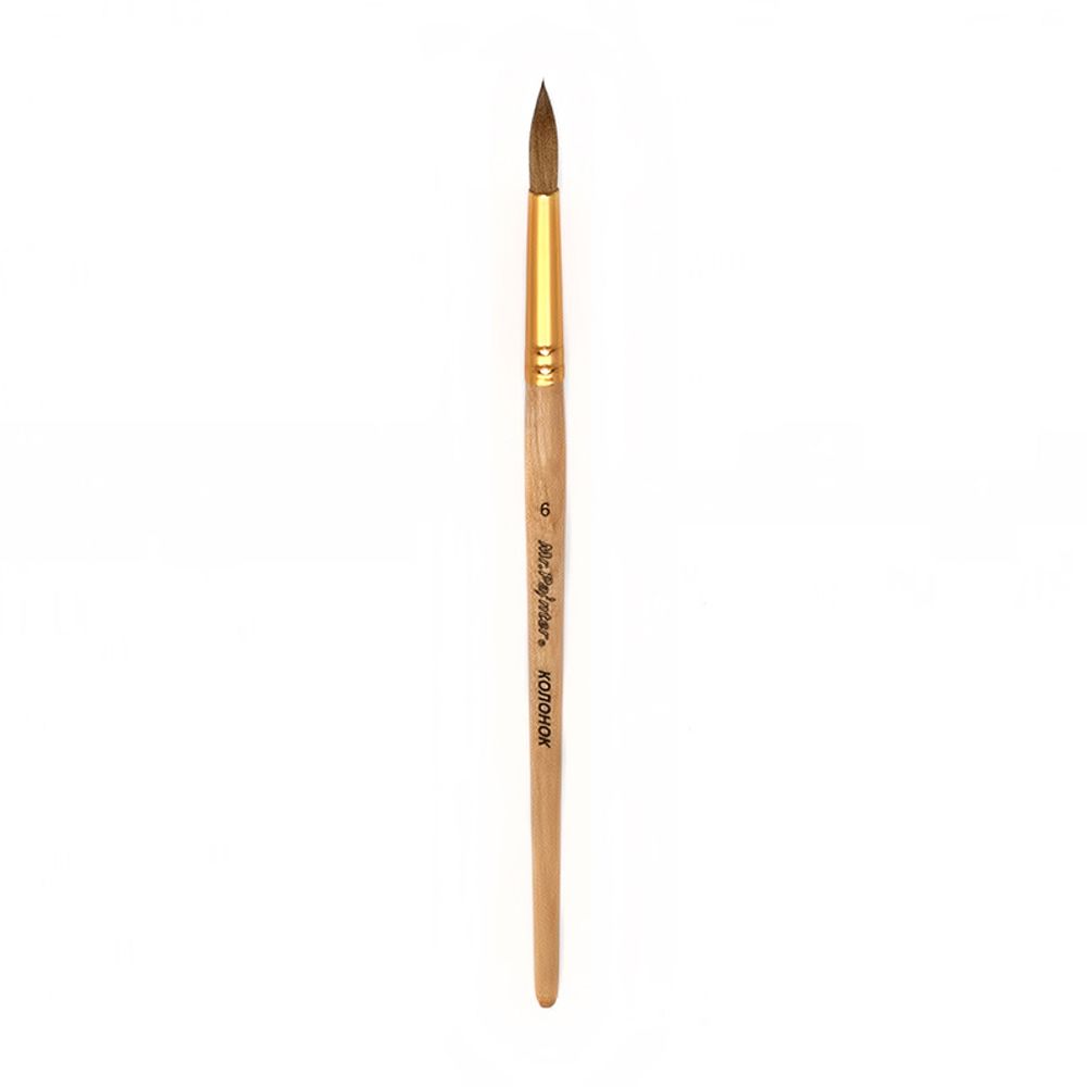 Кисть колонок круглая №06, 5 шт, короткая ручка, Mr.Painter KOR 431-06