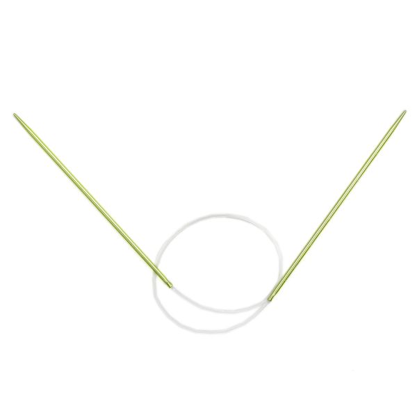 Спицы круговые Pony Colour ⌀2,5 мм, 40 см, серебристо-зеленый, алюминий
