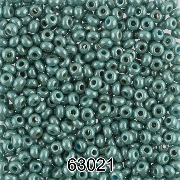 Бисер Preciosa 10/0 (2.3 мм), 500 г, 63021 (Ф463) серо-зеленый