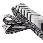 Стропа (ременная лента) 38 мм / 3 метра, [40 г/пог.м], с принтом 2-сторонняя, D147 серый/черный, 3Al354