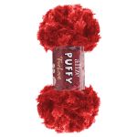 Пряжа Alize (Ализе) Puffy серия Нежный мех (Furlove) / уп.5 мот. по 100г, 6.3м, 56 красный