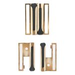 Пряжка ременная металл 50 мм (золото+черный), 4 шт