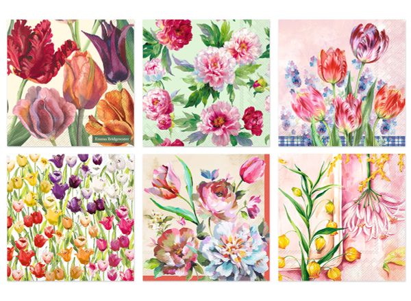 Салфетки для декупажа ассорти №89 33х33 см, 6 шт, Время весны, Love2art №89